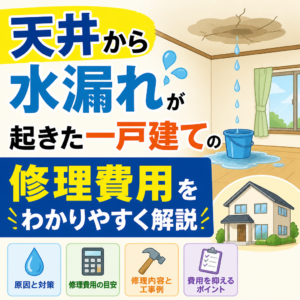天井から水漏れが起きた一戸建ての修理費用をわかりやすく解説