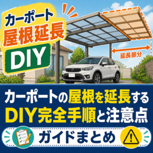 カーポートの屋根を延長するDIY完全手順と注意点ガイドまとめ