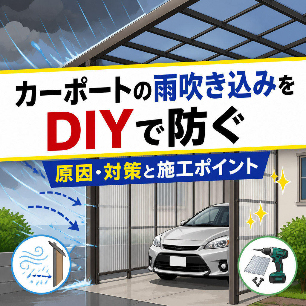 カーポートの雨吹き込みをDIYで防ぐ　原因・対策と施工ポイント